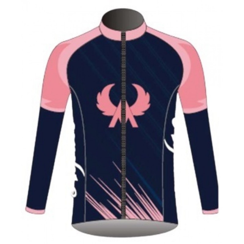Alpine Bike Race Fit  Men Cycling Jersey Pink And Dark Blue